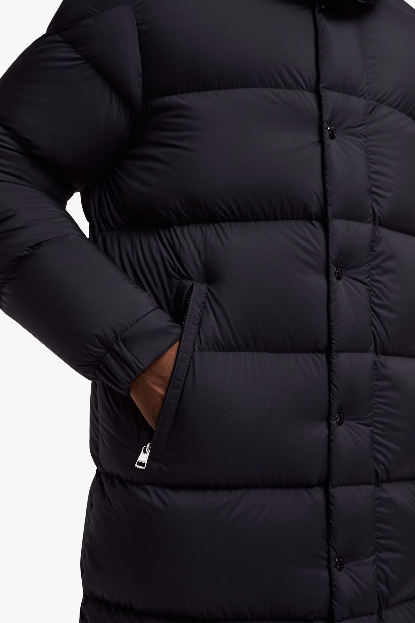 Doudoune longue Hanoverian à capuche Hommes Noir Moncler 6